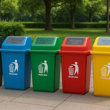 Large Swing Lid Recycling Bin for Kitchen & Home