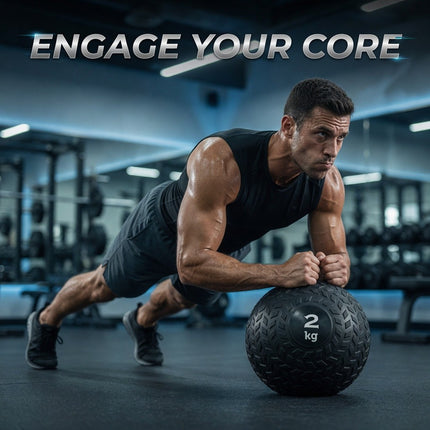 Core Balance Slam Ball 2KG No Bounce Exercise Workout Strength Gym Medicine Ball