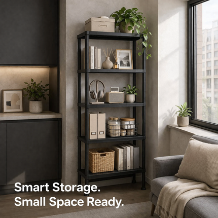 Storage Shelves 4/5 Tier Plastic Home Garage Rack