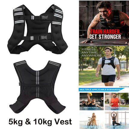 5KG 10KG Weighted Vest Adjustable For Fitness Training Running Jogging Gym