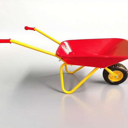 Metal Kids Wheelbarrow Garden Outdoor Construction Gardening Toys Play Tool