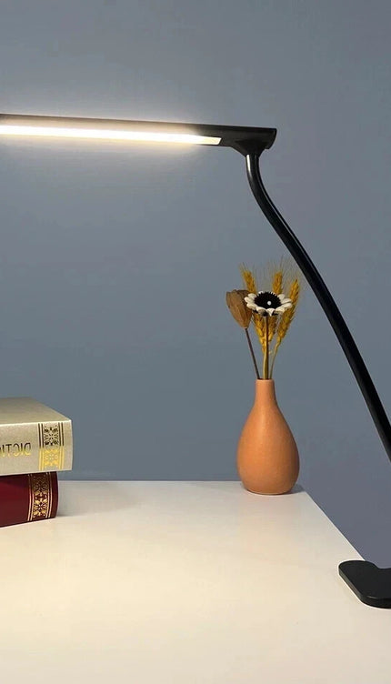 USB LED Clip-On Desk Lamp Flexible Adjustable Reading Light Bedside Table