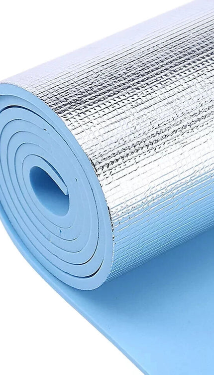 Yoga Camping Mat 6mm EVA Foam Roll Up Waterproof Insulated Foil Exercise 180x50
