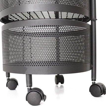 4 Tier Storage Bath Kitchen Rack Rotating Serving Round Bath Trolley Cart Shelf