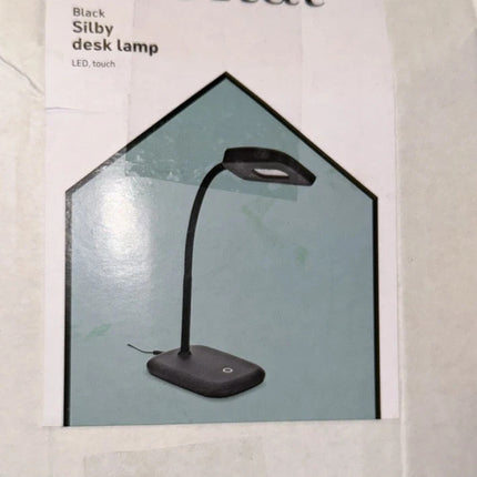 Silby Soft Touch LED Desk Lamp Black Flexible Neck 3 Levels Brightness B/Damage