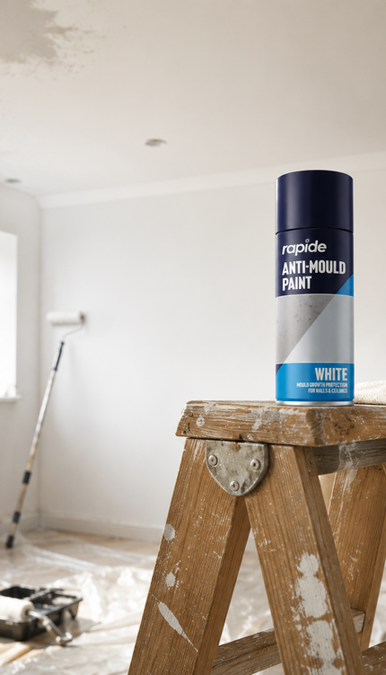 2-Pack Anti Mould Spray Paint Durable One Coat White Aerosol Can Rapide 400ml