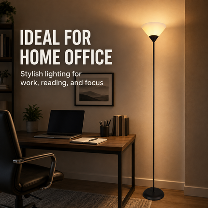 Uplighter Floor Lamp Sleek & Modern Standing Tall Lamp for Home Office