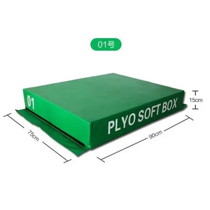 15cm Soft Green Plyometric Jump Box Stackable Foam Gym Fitness Exercise Equipmen