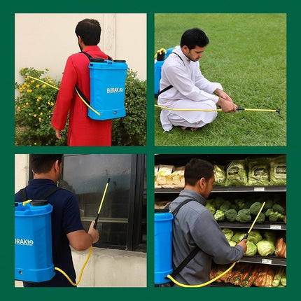 20/12L Knapsack Backpack Sprayer Manual High Pressure Pesticides Weed Killer