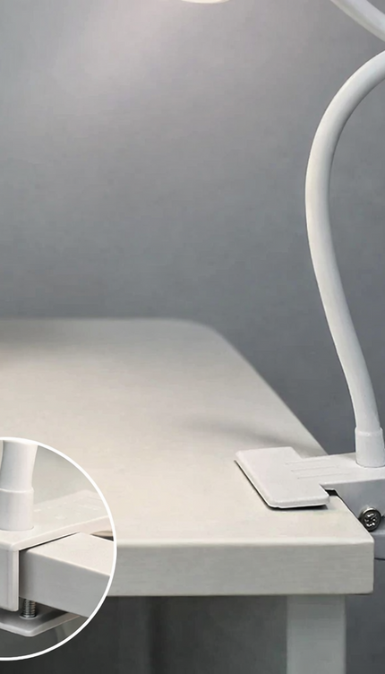 LED Desk Lamp Clip-On 3W Flexible Reading Light Eye Care 10-Level Brightness