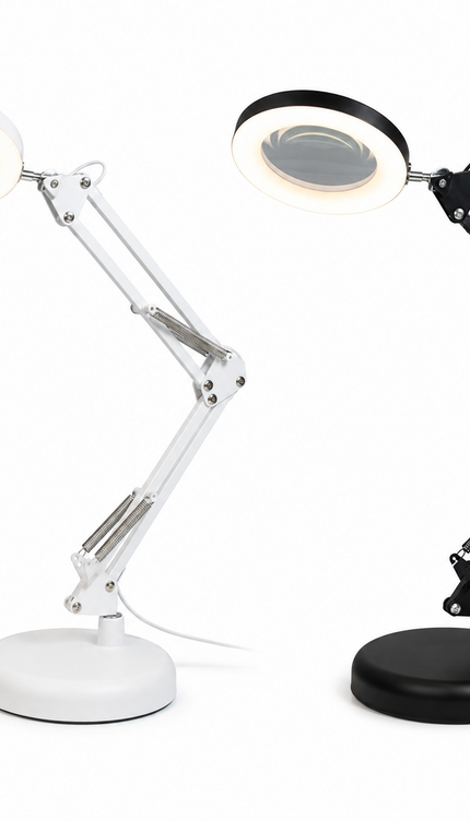 3X Magnifying LED Desk Lamp with Adjustable Arm & Dimming