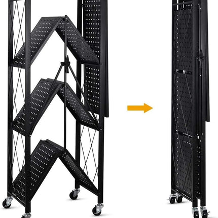 Folding Shelf Storage Portable Rack Shelves Garage Kitchen Warehouse Pantry Shed