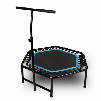 45'' Kids Trampoline With Adjustable T Shaped Handle Bar Children Rebounder
