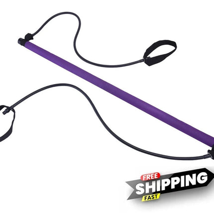Portable Pilates Bar with Resistance Bands Multifunctional Exercise Toning Stick