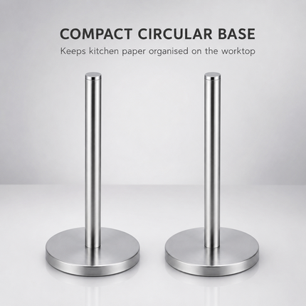 Tissue Roll Holder Free Standing Countertop Paper Stand Stainless Steel Holder