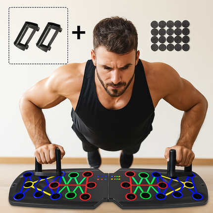 Foldable 14 in 1 Push Up Board Fitness Workout Train Gym Muscle Exercise Press