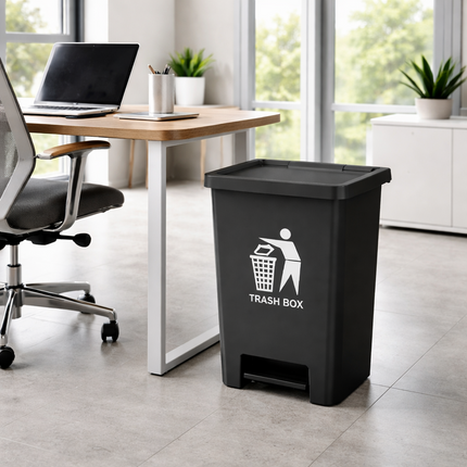 Recycling Pedal Bin Kitchen Waste Trash Can Home Office Rubbish 50/80L