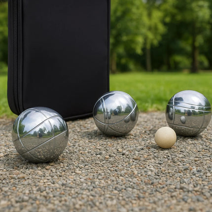 French Boules Set – 3 Chrome Steel Balls