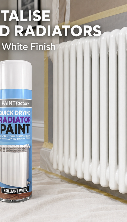 2x Cast Iron Radiator Spray Paint 400ml Brilliant White Aerosol Real Feel Effect