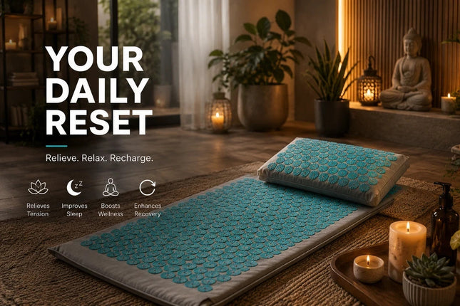 Accupressure Body Mat Massage Relieve Back & Neck Pain Relax Muscles Stress +Bag