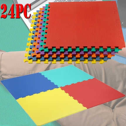 Color Eva Foam Mats Soft Floor Tiles Interlocking Kids Play Gym Exercise 60x60cm