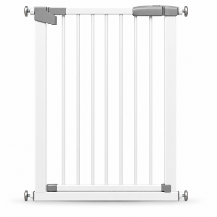 Baby Stair Gate | Pressure Fit Auto-Close Child & Pet Safety Gate – White