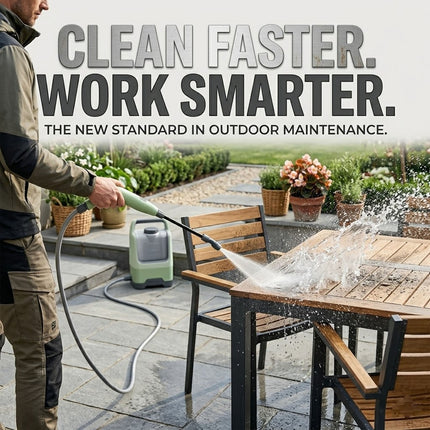 Electric Wand Sprayer With 5m Hose & Nozzles Battery Powered Rechargeable Wand