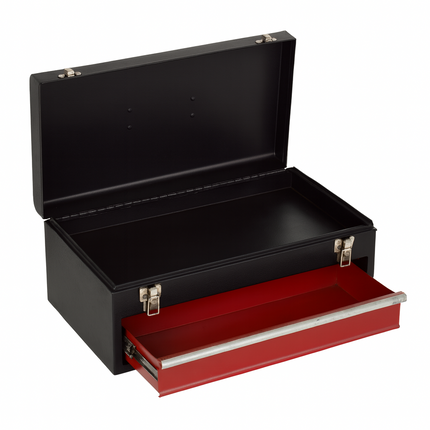 Lockable Tool box With 1 Drawer Portable Metal Tool Organizer Case Waterproof