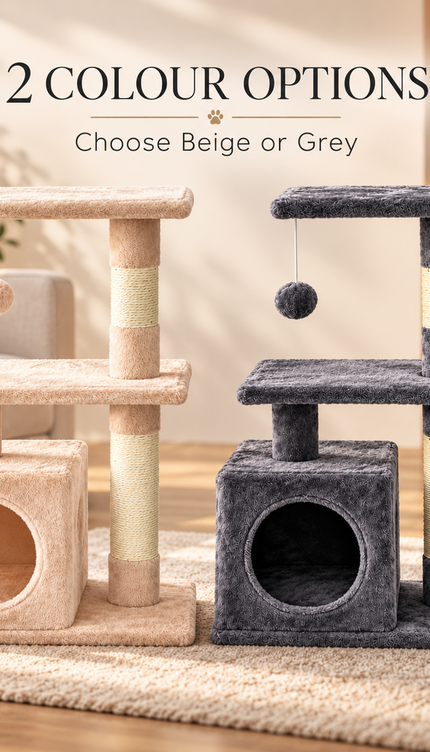 85cm Cat Tree Tower Sisal Scratching Post Condo Perch Activity Centre for Cats