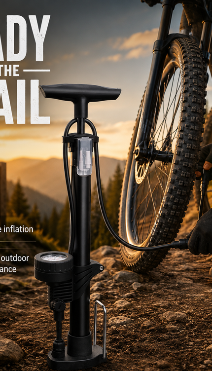 Bike Pump Bicycle Floor Air Pump With Gauge Presta & Schrader tire 160Psi Balls