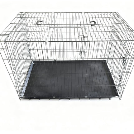 48" Strong Metal Dog Crate Pet Carrier Cage with Removable Tray for Dogs & Cats