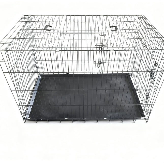 48" Strong Metal Dog Crate Pet Carrier Cage with Removable Tray for Dogs & Cats
