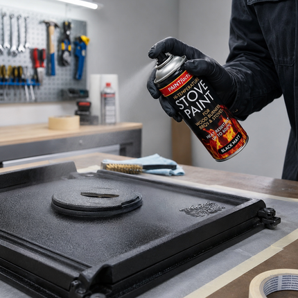 Stove Paint Spray 400ML Heat Resistant Matt Black