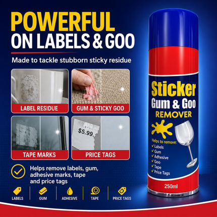 Sticker Remover Spray Gel Label Adhesive Cleaner 250ml