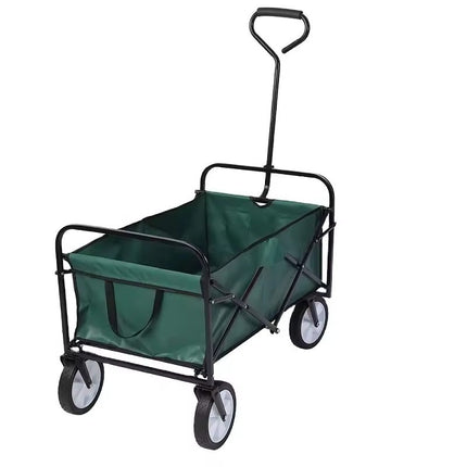 Collapsible Folding Wagon Trolley Cart 80kg On Wheels Festival Camping & Garden
