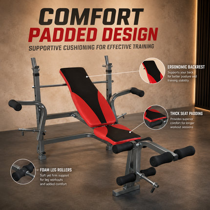 Multi Functional Weight Bench Press Gym Adjustable Exercise Workout Bench Press