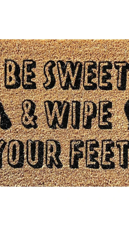 Coir Doormat Rug Non Slip Be Sweet Design Entrance Indoor Door Mat 60 x40cm