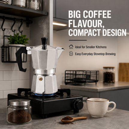 Moka Pot 300ml Stovetop Aluminium Italian Espresso Ground Coffee Latte Maker