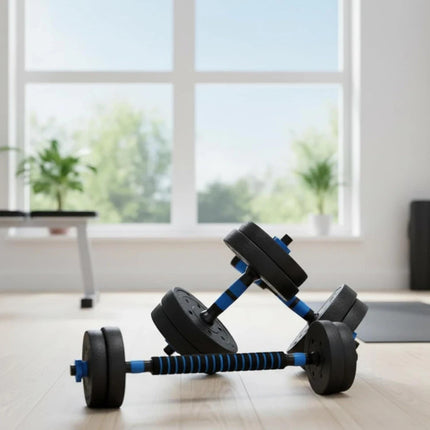 15kg Adjustable Dumbbell Set with Push Bar