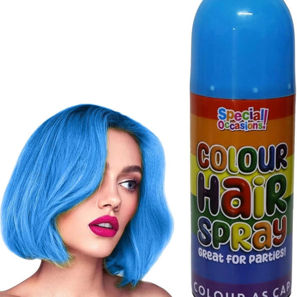 1x Adult Party Color Hair Spray 200ml Blue Washable Non-Permanent Hair Paint