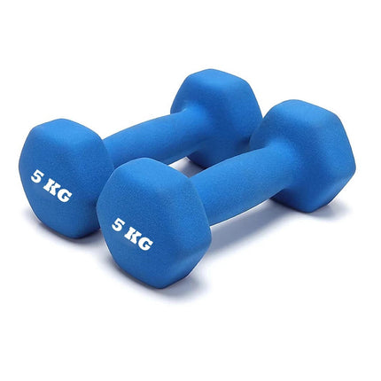 5kg Neoprene Dumbbells – Pair