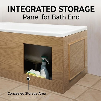 Croydex Kingston End Bath Panel Oak Veneer Suitable For most Bath 660 x 575mm