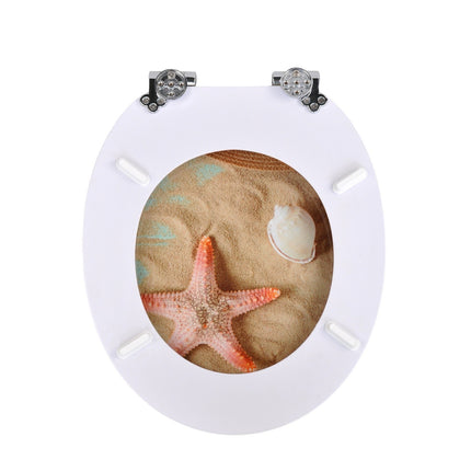 18" UNIVERSAL BATHROOM TOILET SEAT WOODEN EASY FIT WC SEAT WITH FITTINGS