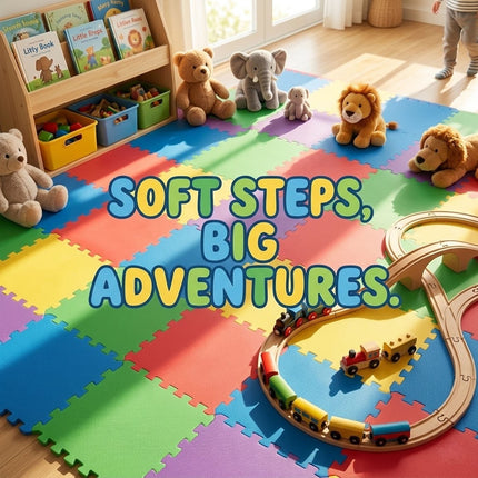 Eva Foam Mat Gym Floor Mats Foam Yoga & Play Thick Interlocking Tiles 30x30cm