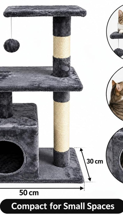 85cm Cat Tree Tower Sisal Scratching Post Condo Perch Activity Centre for Cats