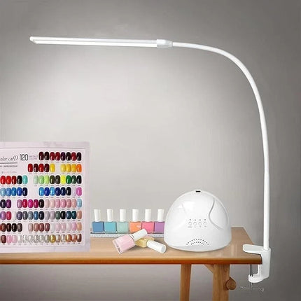 LED Desk Lamp with Clamp Stepless Dimming 2700-6000K Office Work Table Light
