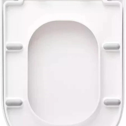 UF Soft Close 18in Universal Bathroom Toilet Seat White WC Seat with Fittings