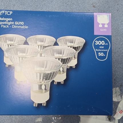 Spot Light Bulbs Pack Of 12 GU10 Halogen Warm White 2800K 300Lm 30° Dimmable 40W
