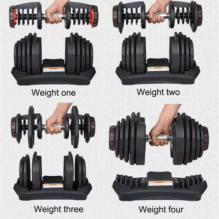40kg Adjustable Dumbbell Quick Dial Home Gym Fitness Weight Lifting Exercise Set