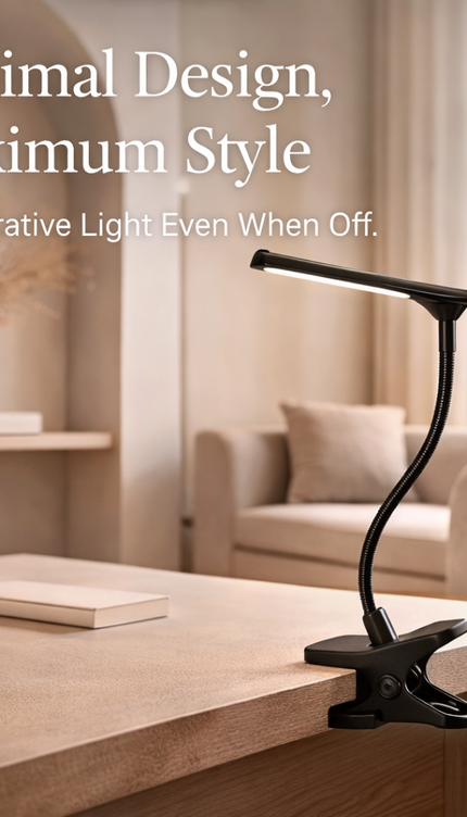 USB Clip-On LED Desk Lamp Flexible Adjustable Reading Light Bedside Night Lamp